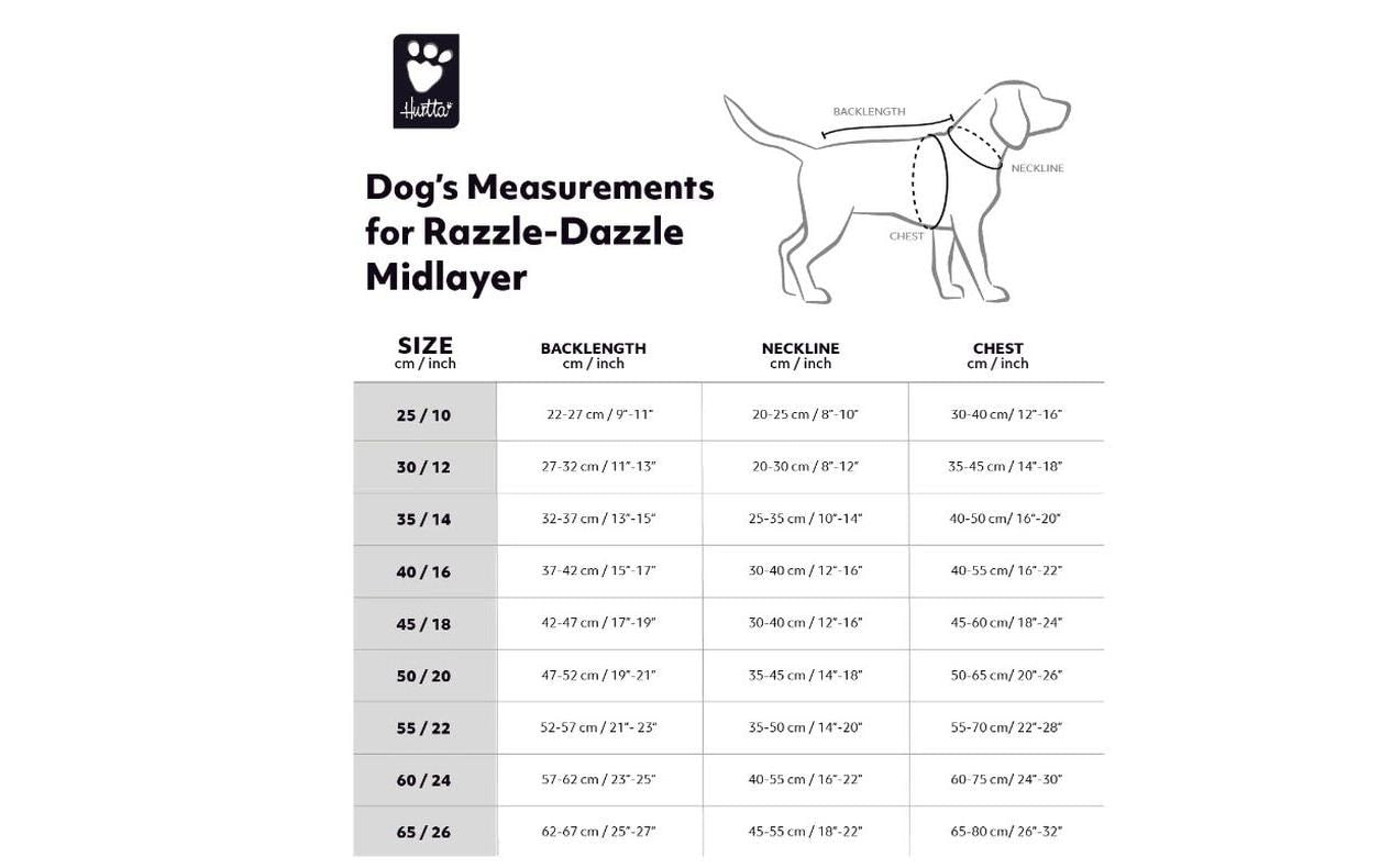 HURTTA Razzle-Dazzle Midlayer Dog Coat
