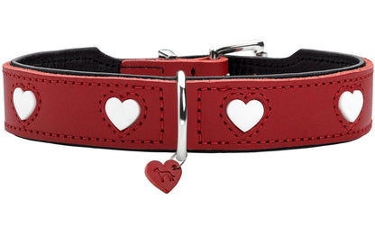 Hunter Halsband Love S-M (42), rot/schwarz
