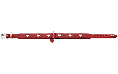 Hunter Halsband Love S-M (42), rot/schwarz