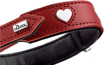 Hunter Halsband Love S-M (42), rot/schwarz